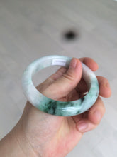 Load image into Gallery viewer, 57.7mm certificated Type A 100% Natural sunny green/white/purple Jadeite Jade bangle AY49-4128
