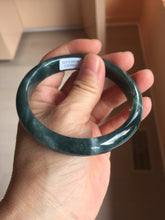 Load image into Gallery viewer, 60.8mm Certified Type A 100% Natural dark green/blue/gray/black Guatemala Jadeite bangle PB279-0687
