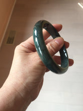 Load image into Gallery viewer, 61mm Certified Type A 100% Natural dark green/blue/gray/black Guatemala Jadeite bangle AZ145-6411
