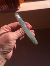 Load image into Gallery viewer, 58.5mm Certified Type A 100% Natural light green/blue/gray Guatemala slim round cut Jadeite bangle PD72-8135
