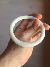 Load image into Gallery viewer, 57mm Certified Type A 100% Natural sunny green/white(白底青) Jadeite Jade bangle PE39-2852
