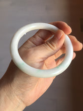 Load image into Gallery viewer, 57mm Certified Type A 100% Natural sunny green/white(白底青) Jadeite Jade bangle PE39-2852
