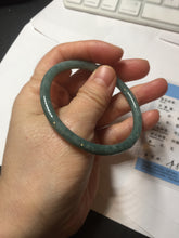 Load image into Gallery viewer, 53.2mm Certified Type A 100% Natural light green/blue slim round cut Guatemala Jadeite bangle BS61-4632
