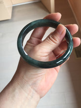 Load image into Gallery viewer, 61mm Certified Type A 100% Natural dark green/blue/gray/black Guatemala Jadeite bangle AZ145-6411
