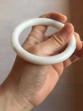 Load image into Gallery viewer, 57mm Certified Type A 100% Natural sunny green/white(白底青) Jadeite Jade bangle PE39-2852
