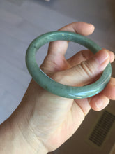 Load image into Gallery viewer, 61.2mm certified type A 100% Natural dark green gray Jadeite jade bangle PJ47-2858
