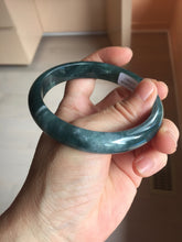 Load image into Gallery viewer, 60.8mm Certified Type A 100% Natural dark green/blue/gray/black Guatemala Jadeite bangle PB279-0687
