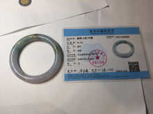 Load image into Gallery viewer, 55.8mm 100% Natural type A dark green purple carved and golden-painted chubby round cut Jadeite Jade bangle PA113-0385
