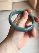 Load image into Gallery viewer, 61mm Certified Type A 100% Natural dark green/blue/gray/black Guatemala Jadeite bangle AZ144-6426
