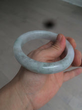 Load image into Gallery viewer, 61.8 mm certified type A 100% Natural light green/white/purple chubby Jadeite Jade bangle BH44-2807
