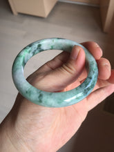 Load image into Gallery viewer, 54.5mm certified Type A 100% Natural sunny green white purple Jadeite Jade bangle BQ45-4132
