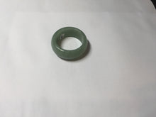 Load image into Gallery viewer, Size 11 1/2 100% natural type A oily dark green light green white broad jadeite jade band ring thumb ring PC246-5
