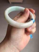 Load image into Gallery viewer, 56.8mm certificated Type A 100% Natural sunny green/white/brown Jadeite Jade bangle E48-3335
