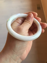 Load image into Gallery viewer, 57.5mm Certified Type A 100% Natural sunny green/white(白底青) Jadeite Jade bangle PE38-2865
