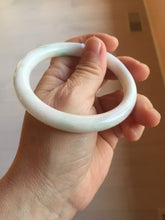 Load image into Gallery viewer, 57.5mm Certified Type A 100% Natural sunny green/white(白底青) Jadeite Jade bangle PE38-2865
