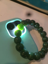Load image into Gallery viewer, 100% Natural 10.7/11.9mm dark green/gray/black vintage style Jade（碧玉） bead bracelet group HF45
