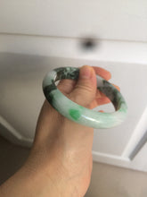 Load image into Gallery viewer, 56.3mm certified 100% natural Type A dark green/sunny green  jadeite jade bangle K106-2835

