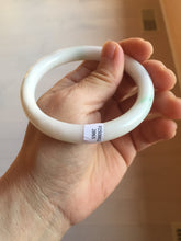 Load image into Gallery viewer, 57.5mm Certified Type A 100% Natural sunny green/white(白底青) Jadeite Jade bangle PE38-2865
