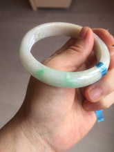 Load image into Gallery viewer, 56.8mm certificated Type A 100% Natural sunny green/white/brown Jadeite Jade bangle E48-3335
