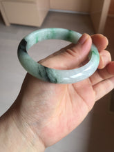 Load image into Gallery viewer, 56.9mm 100% natural Type A sunny green white purple jadeite jade bangle BN6-8241
