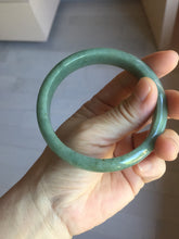 Load image into Gallery viewer, 61mm certified type A 100% Natural oily dark green gray Jadeite jade bangle PJ46-2867
