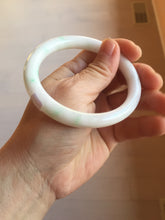 Load image into Gallery viewer, 57.5mm Certified Type A 100% Natural sunny green/white(白底青) Jadeite Jade bangle PE38-2865
