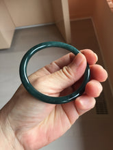 Load image into Gallery viewer, 54.7mm Type A 100% Natural dark Green/Gray/Black/blue Guatemala Slim Round Cut Jadeite Bangle PJ131-1374
