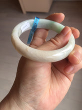 Load image into Gallery viewer, 56.8mm certificated Type A 100% Natural sunny green/white/brown Jadeite Jade bangle E48-3335
