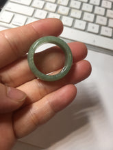Load image into Gallery viewer, Size 11 1/2 100% natural type A oily dark green light green white broad jadeite jade band ring thumb ring PC246-5
