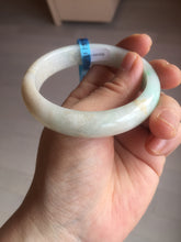 Load image into Gallery viewer, 56.8mm certificated Type A 100% Natural sunny green/white/brown Jadeite Jade bangle E48-3335
