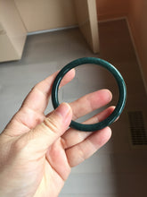 Load image into Gallery viewer, 54.7mm Type A 100% Natural dark Green/Gray/Black/blue Guatemala Slim Round Cut Jadeite Bangle PJ131-1374

