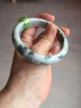 Load image into Gallery viewer, 56.8mm certificated Type A 100% Natural white/green/purple Jadeite Jade bangle E47-6211
