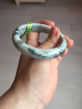 Load image into Gallery viewer, 56.8mm certificated Type A 100% Natural white/green/purple Jadeite Jade bangle E47-6211
