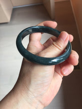 Load image into Gallery viewer, 62mm Certified Type A 100% Natural dark green/blue/gray/black Guatemala Jadeite bangle PB277-0704
