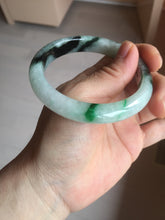 Load image into Gallery viewer, 56.9mm 100% natural Type A sunny green white jadeite jade bangle BN7-8239
