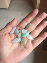 Load image into Gallery viewer, 100% Natural type A icy watery sunny green white yellow Jadeite Jade blessed melon(福瓜) pendant group AZ156 Add on item
