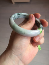 Load image into Gallery viewer, 56.8mm certificated Type A 100% Natural white/green/purple Jadeite Jade bangle E47-6211
