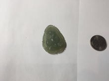 Load image into Gallery viewer, Type A 100% Natural  Light Green gray (淡油冰)Jadeite Jade Snake Pendant Lucky Wisdom Prosperity Zodiac Snake PC234
