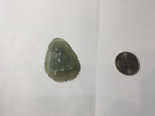 Load image into Gallery viewer, Type A 100% Natural  Light Green gray (淡油冰)Jadeite Jade Snake Pendant Lucky Wisdom Prosperity Zodiac Snake PC234
