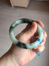 Load image into Gallery viewer, 60.3mm certified type A 100% Natural green/black Jadeite Jade bangle BM42-8565
