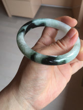 Load image into Gallery viewer, 56.9mm 100% natural Type A sunny green white jadeite jade bangle BN7-8239
