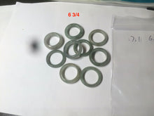 Load image into Gallery viewer, 100% natural type A watery green/white/yellow/dark green/gray big defect jadeite jade band ring AY1 (Added-on items, not sale individually.)
