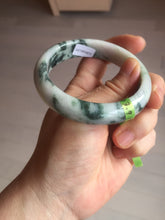 Load image into Gallery viewer, 56.8mm certificated Type A 100% Natural white/green/purple Jadeite Jade bangle E47-6211
