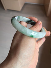 Load image into Gallery viewer, 56.9mm 100% natural Type A sunny green white jadeite jade bangle BN7-8239
