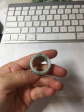 Load image into Gallery viewer, Size 11 100% natural type A oily dark green  broad jadeite jade band ring thumb ring PC246-7
