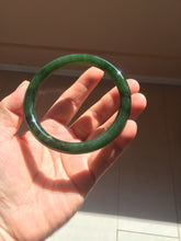 Load image into Gallery viewer, 59.5mm certified 100% Natural dark green/black nephrite (碧玉)  bangle HN150-0509
