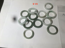 Load image into Gallery viewer, 100% natural type A watery green/white/yellow/dark green/gray big defect jadeite jade band ring AY1 (Added-on items, not sale individually.)
