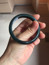 Load image into Gallery viewer, 52.5mm Certified Type A 100% Natural dark green/blue/gray/black Guatemala Jadeite bangle PB276-0696
