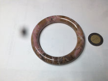 Load image into Gallery viewer, 56mm 100% natural red/pink/black/gray/brown round cut rose stone (Rhodonite) bangle SY24
