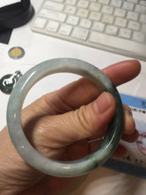 Load image into Gallery viewer, 54.6mm certified 100% natural oily dark green purple jadeite jade bangle pendnat set PA114-9119
